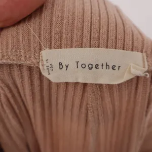 By Together Ribbed Wide Leg Palazzo Pants Mauve Pink High Waist Small thumbnail 2