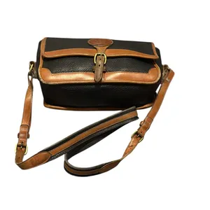 Vintage Dooney & Bourke Black and Brown Leather Bag Equestrian Crossbody thumbnail 16