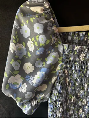Loft Floral Smocked Mini Dress thumbnail 5