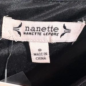 Nanette‎ Lepore Sequin Dress Womens 8 Black NEW Long Sleeve Ruched Midi Sheath thumbnail 5
