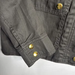 J. Crew Relaxed Boyfriend Field Jacket Olive Green w/ Gold Hardware W1076 Sz S thumbnail 5
