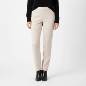 Tahari Pale Pastel Pink Faux Suede Trouser Pants M thumbnail 2