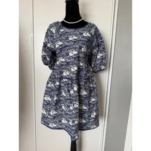 Urban Outfitters x Laura Ashley Bella Tiered Dress Swan Coquette Boho Womens Xs thumbnail 4