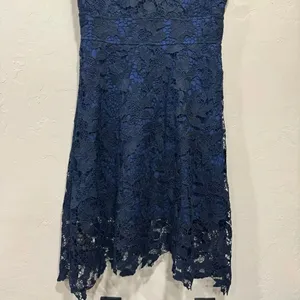 Kimilily Size Large Blue Lace MIDI Dress thumbnail 3