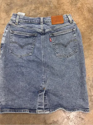 Levi's Premium Mid-Length Western Blue Denim Skirt Medium Wash Womens 28 thumbnail 6