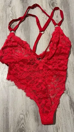 Victoria’s Secret hot pink teddy lingerie thumbnail 1