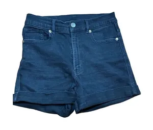 MONKi womens black high rise‎ jean shorts sz 28 thumbnail 1