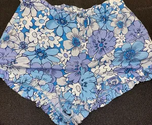 Free people blue floral shorts thumbnail 1