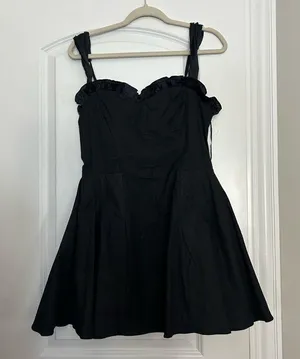 Free People Midnight Magic Stretch Cotton Fit & Flare Minidress thumbnail 2