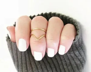 5pcs Gold Above Knuckle Midi Rings thumbnail 2