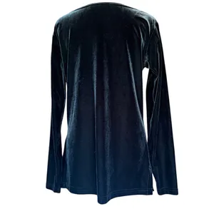 Breeches Vintage Black‎ Velvet Long Sleeve Top Sz S thumbnail 4