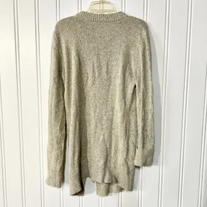 ZARA Dress Women‎ Size L Cable Knit Crewneck Long Sleeve Slit Front Italian yarn thumbnail 4