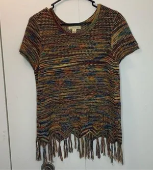 John‎ Paul Richard Multicolor Knit Top Size Medium thumbnail 1