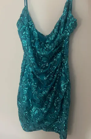 Windsor Blue/Teal Sequin Dress thumbnail 1