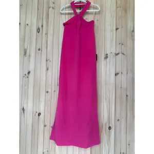 NWT Lulus Mesmerizing Perfection Pink Halter Neck Backless Maxi Dress Gala Sz XL thumbnail 2