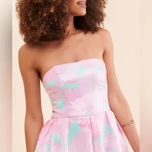 Hutch Anthropologie Aqua Balloon‎ Mini Dress Sequin Bubblegum Blue & Pink Size 4 thumbnail 9