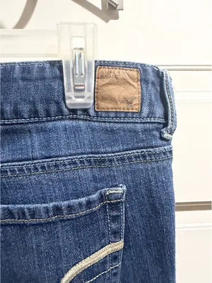 American Eagle Women's Bootcut Jeans - Medium Blue Wash Size 14 thumbnail 7