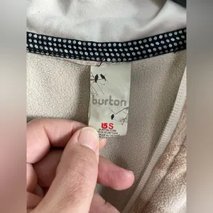 BURTON Women's MOBILIZER Zip-Up Fleece Ant Ivory Gingham Small Snowboard Winter thumbnail 4
