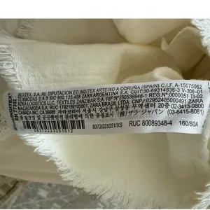 ZARA Corduroy Oversized Shacket Raw Hem Frayed Shirt Jacket Cotton Ivory XS thumbnail 6