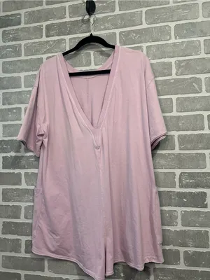 Free People‎ Lavender Purple Hot Shot Tee Romper Size Small thumbnail 8