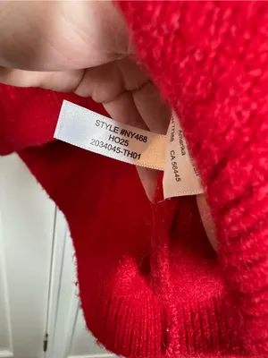 Madewell Crimson red CloudSoft Drop-Shoulder Sweater Size medium Nautical preppy thumbnail 7