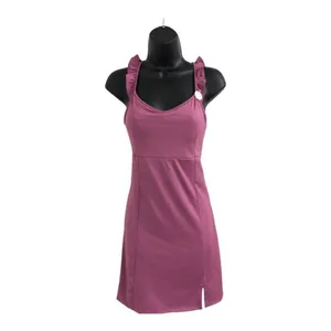 Sincerely Jules pink ruffle strap built-in bodysuit‎ active tennis dress size M thumbnail 8