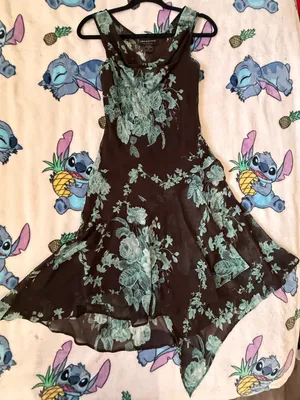 Vintage Y2k Connected Apparel Floral Beaded Dress S Whimsigoth Fairycore 90s thumbnail 12