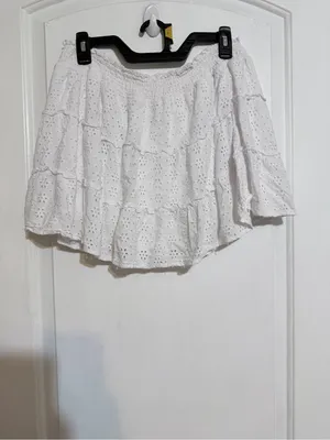 Justice White Eyelet Tiered Mini Skirt girls plus 16/18 thumbnail 5