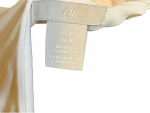 H&M Cream Satin Camisole Top, Size M thumbnail 3