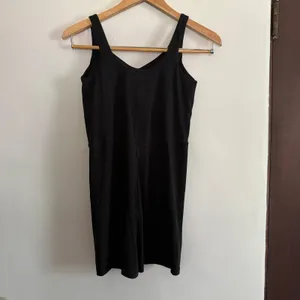AERIE Offline | Low-Key Real Me Black Short One Piece Romper 5" | Medium thumbnail 3