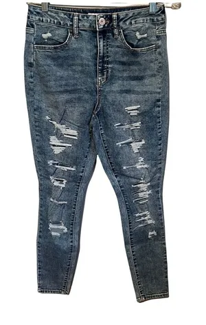 SO Ultimate High Rise Distressed Acid Washed‎ Jeggings thumbnail 1