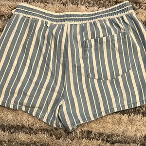 Aerie small striped cotton blue and white comfortable shorts thumbnail 3