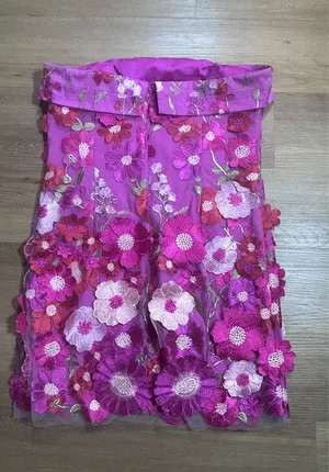 A’ltar’d State Strapless Floral Embroidered Mini Dress Pink Size L thumbnail 5