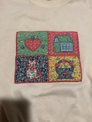 Vintage quilt sweater Multiple thumbnail 2