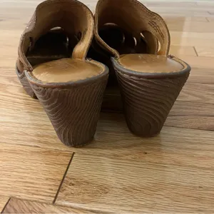 Born Pollina Platform Mules Clogs Brown Woven Leather Size 10 thumbnail 6