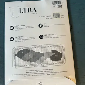 Nordstrom Ultra Sheer Light Nude Tights - Size C thumbnail 2