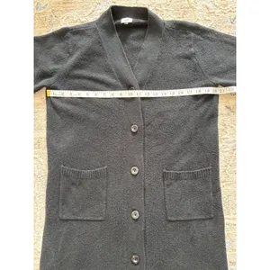 Cabi Sweater Womens Small Black Midi Longline Cardigan‎ Travel Preppy Academia thumbnail 6