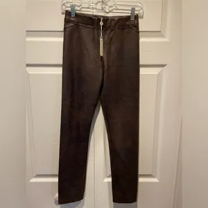 NEW! Max Studio Brown Faux Leather Skinny‎ Pants thumbnail 3