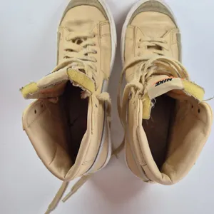Nike Womens 9 Blazer High Top Sneakers Tan Pink Faux Leather thumbnail 8
