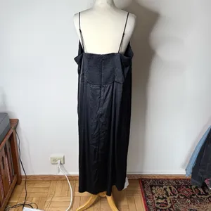 Abercrombie Black Satin Camille Maxi Dress NWT XXL thumbnail 9