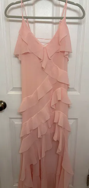 Venus Blush Pink Ruffle Dress thumbnail 1