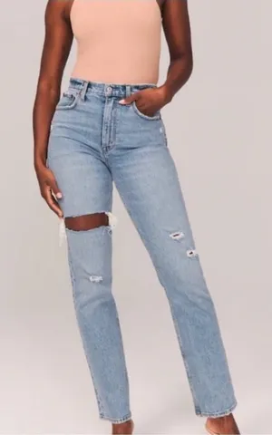 Abercrombie & Fitch‎ Jeans Women's 4/27 90s Straight Ultra High Rise Curve Love thumbnail 1