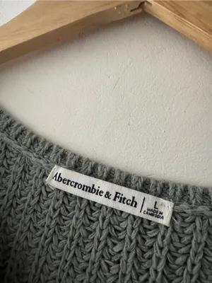 Abercrombie & Fitch‎ Knit Slash Shaker Tank Sweater Sage Green thumbnail 4