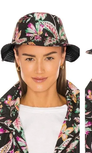 Isabel Marant Haley‎ Bucket Hat Black Floral Reversible thumbnail 1