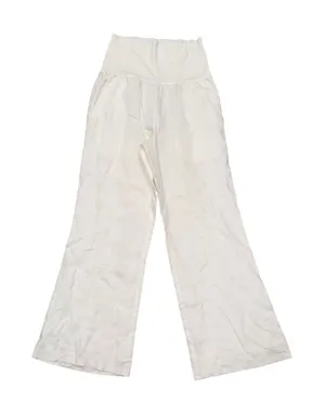 Lafayette 148‎ Pants Women 6 White Good Linen Wide Leg High Waist Trousers thumbnail 1