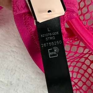 Victoria's Secret Very Sexy Low Cut Demi Unlined Fishnet Mesh Bra Pink Large NEW thumbnail 9