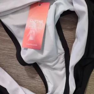 Cupshe Black White Bikini Bottoms Size Medium thumbnail 2