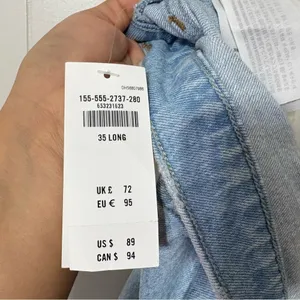 Abercrombie Curve Love 90s Straight Criss Cross Jeans Size 35 20L NWT thumbnail 9