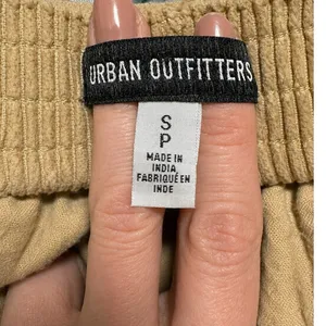 Urban Outfitters Tan Corduroy Wide Leg Pants High Rise Pleated Trousers S Cotton thumbnail 5