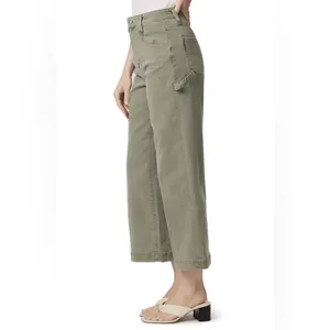 Paige Anessa Carpenter Wide Leg Crop Jeans in Vintage Sweet Succulent thumbnail 3